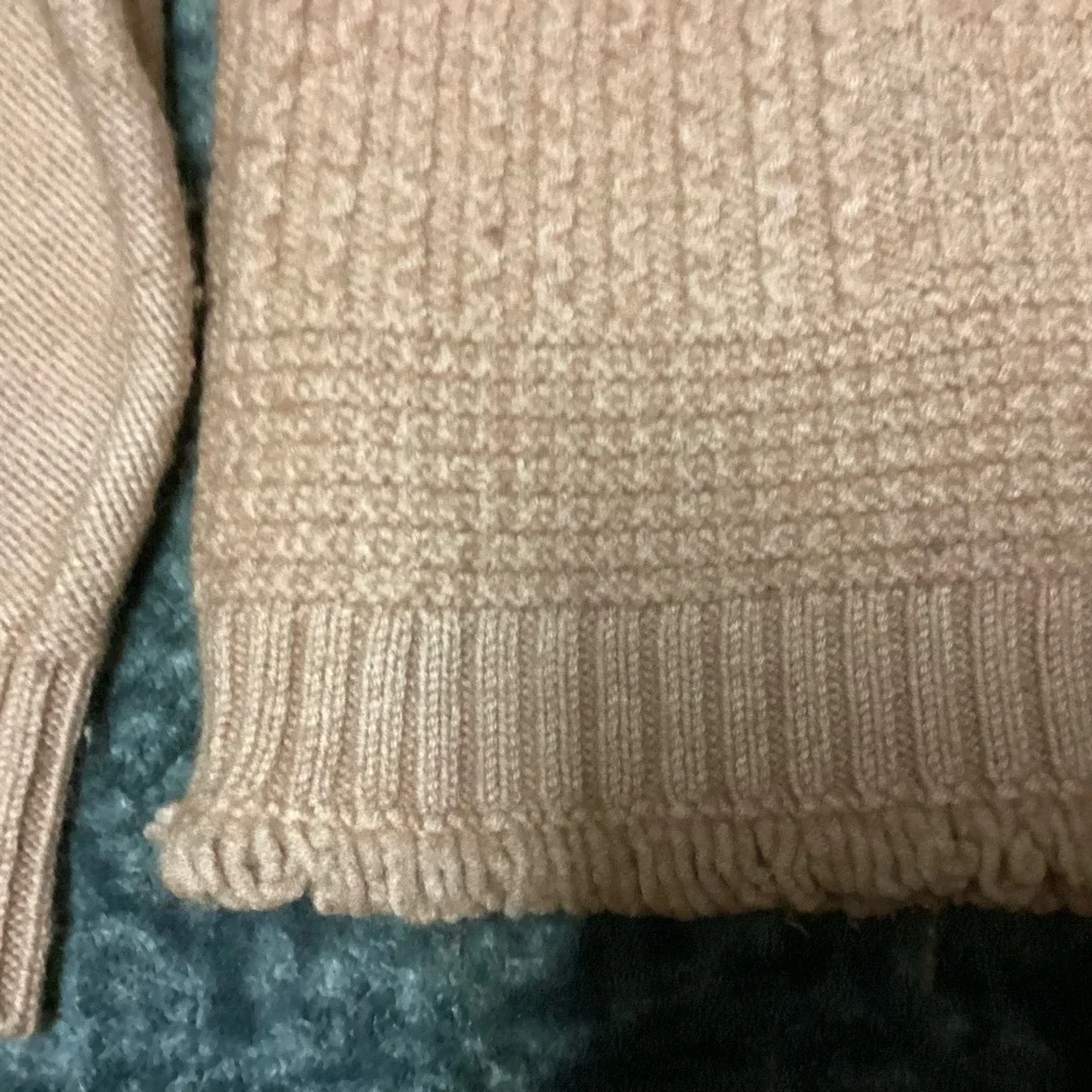 Madewell Merino Wool Textured Cableknit Sweater‎ Blush Tan / Camel Pink XS